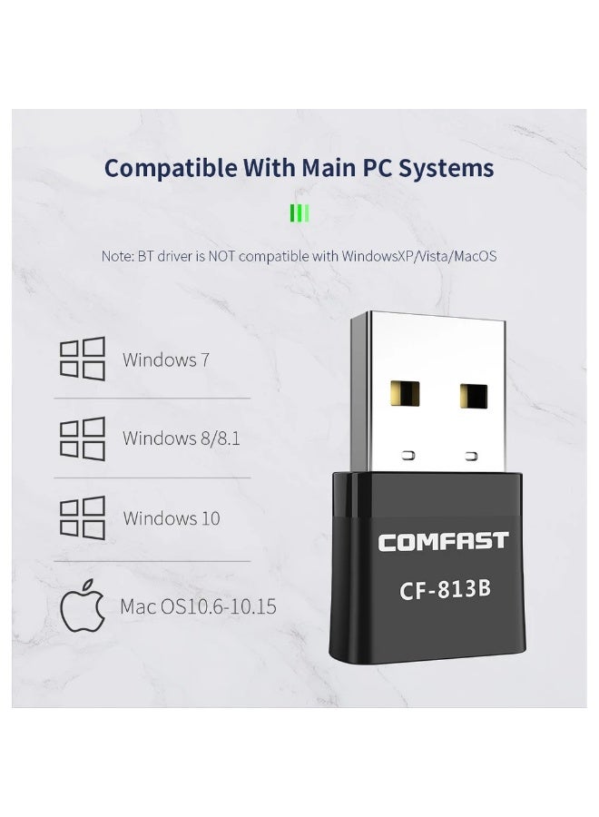 Comfast 650Mbps Dual-Band WiFi & Bluetooth 4.2 Mini USB Adapter (2-in-1 Wireless Network Card) - Image 4